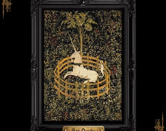 Medieval Unicorn Cross Stitch Pattern (PDF) - One Page Chart
