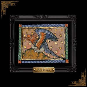 Schema punto croce drago medievale (PDF) – Bestiario di Aberdeen - Grafico di una pagina