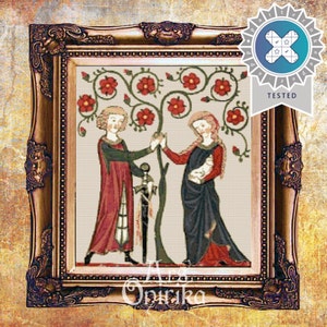 Medieval Codex II Cross Stitch – Illuminated Manuscript Pattern – Gothic Embroidery – PDF Instant Download – Pattern Keeper