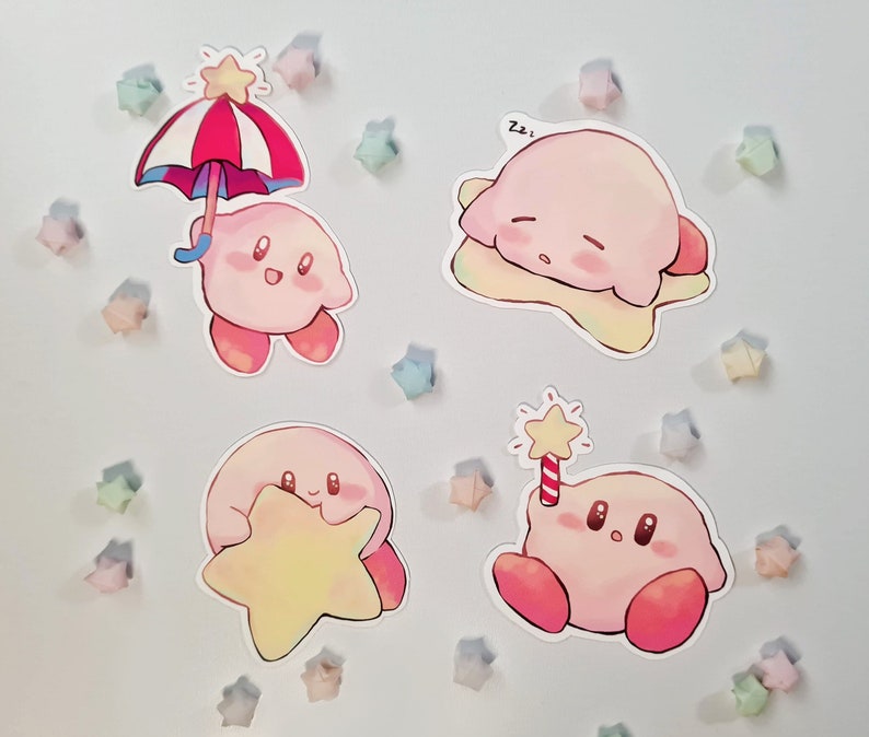 Kirby Star Sticker Collection Die-cut Cute - Etsy