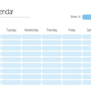 Digital Weekly Calendar Planner Minimalist and Simple Design