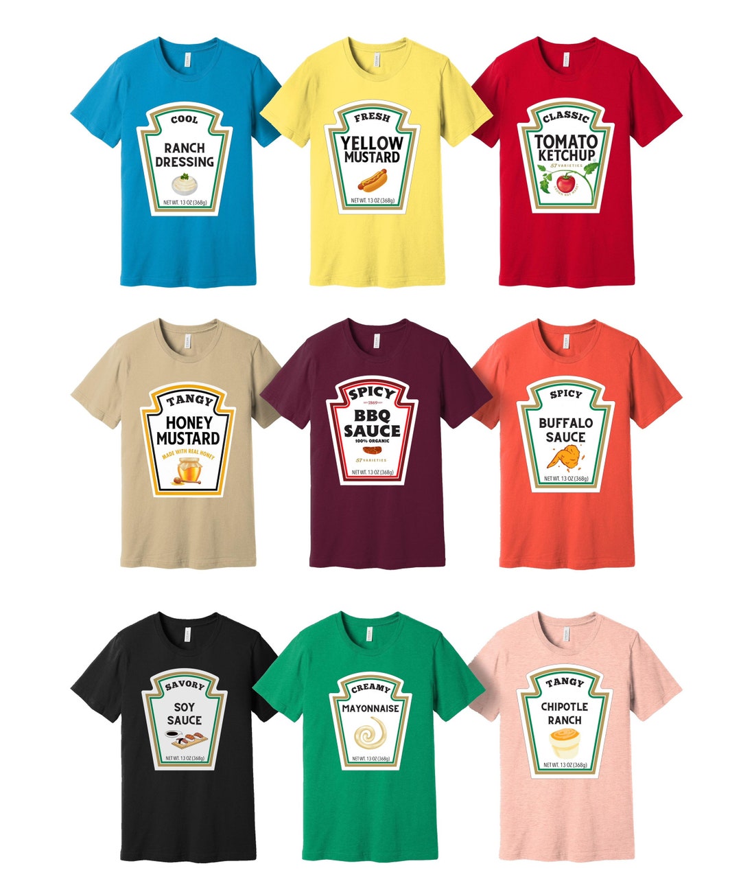 Condiment Group Halloween Costume for Matching Teacher Halloween