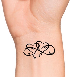 Infinity Hearts Temporary Tattoo