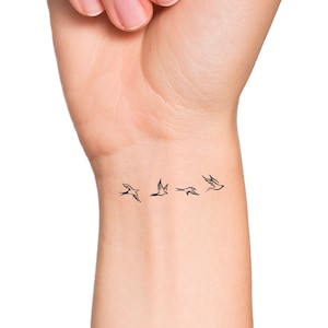 Tiny Birds Temporary Tattoo