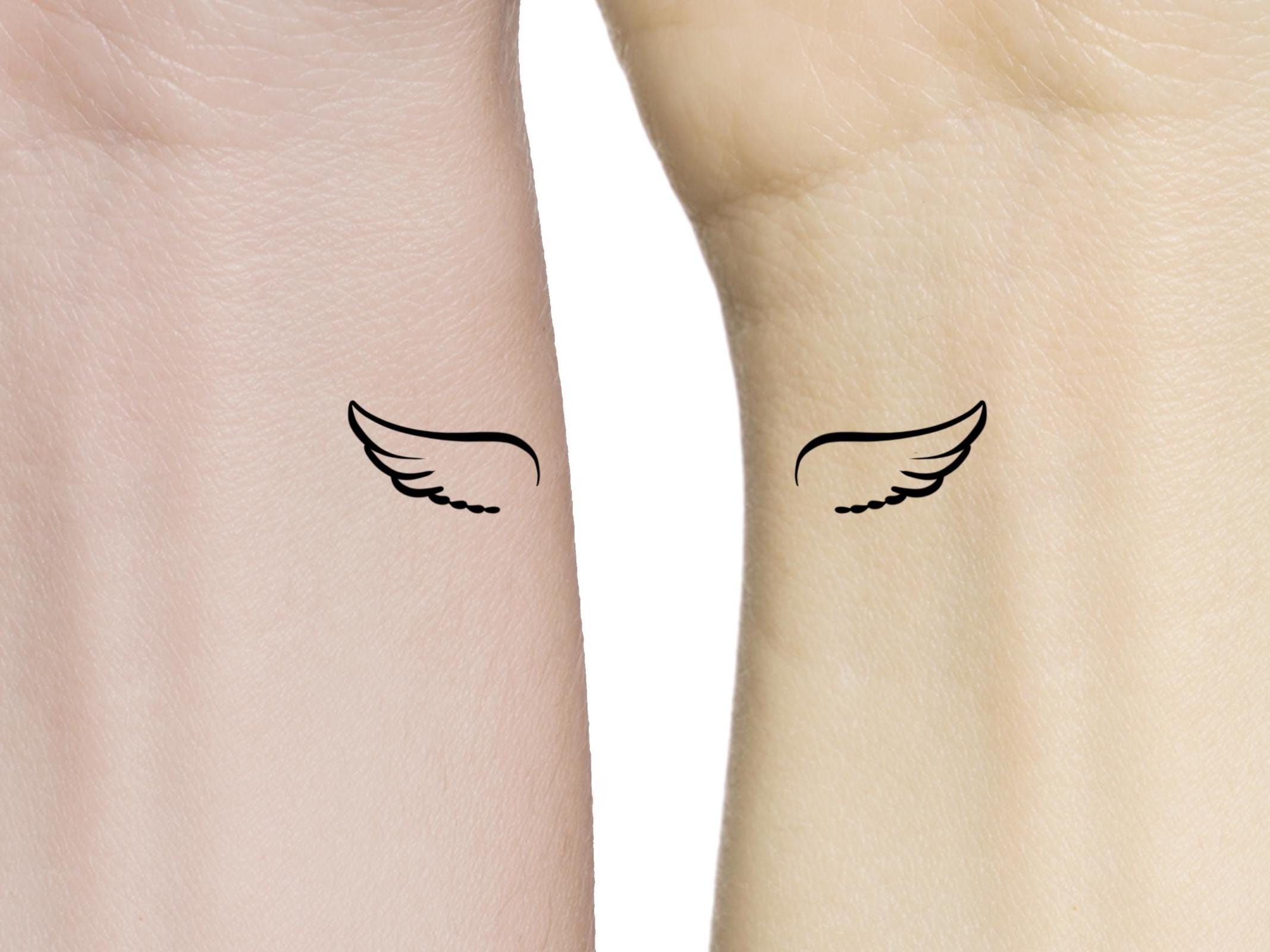 Matching Angel Wings Temporary Tattoo - Etsy, image size:2135x1601
