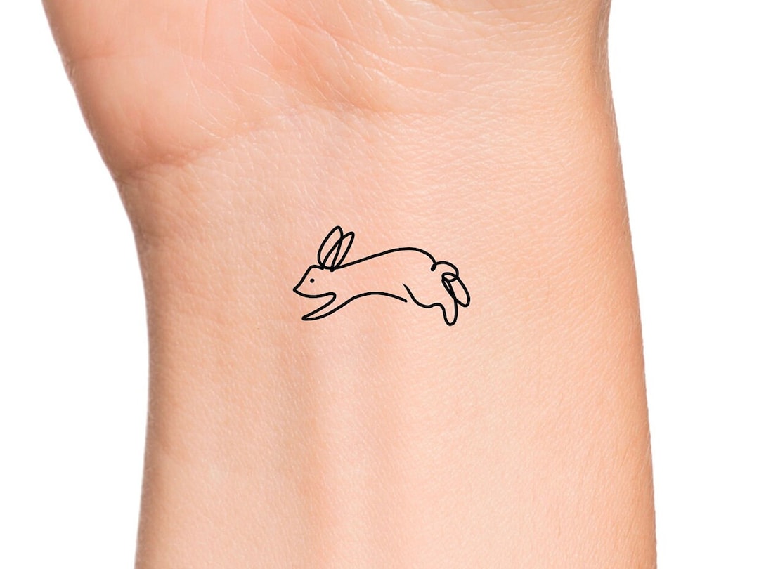 Rabbit Temporary Tattoo / Bunny Tattoo Etsy