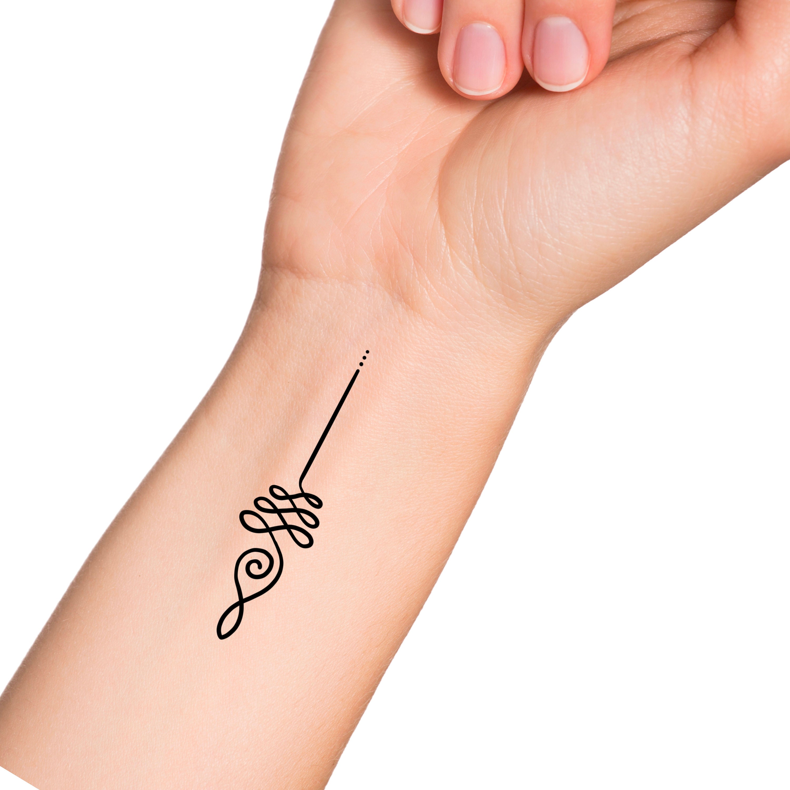 Unalome Lotus SemiPermanent Tattoo  Set of 2  Tatteco