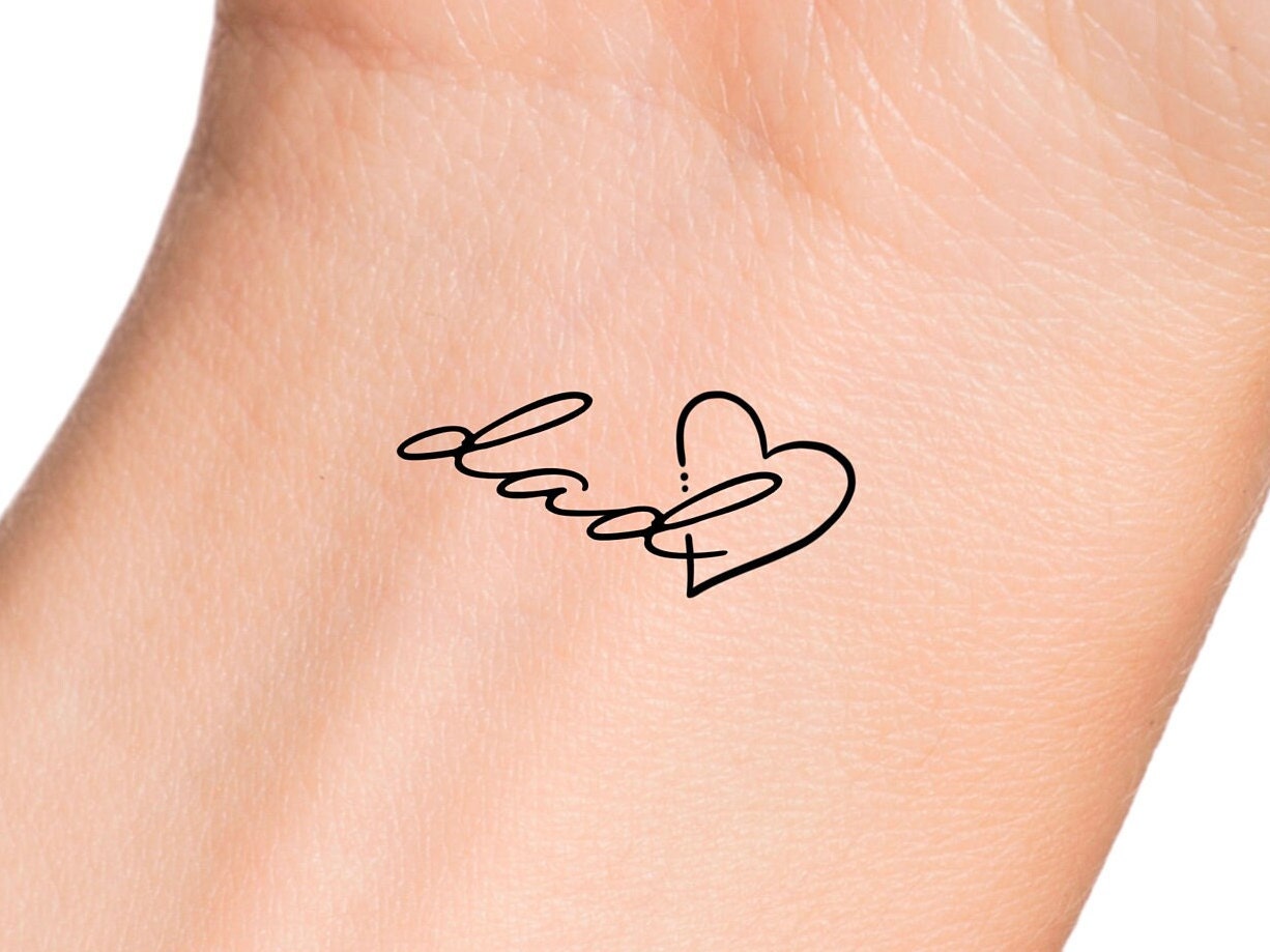 Dad Heart Temporary Tattoo - Etsy Australia Dad Heart Temporary Tattoo - Etsy Australia