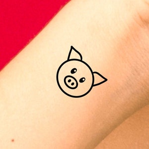 Pig Temporary Tattoo