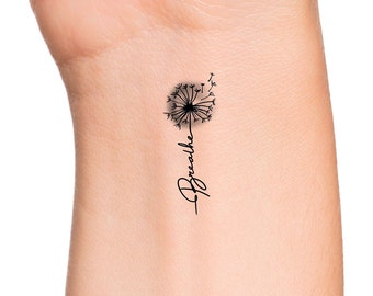 Breathe Dandelion Temporary Tattoo