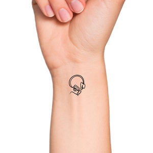 Headphones Temporary Tattoo / Music tattoo