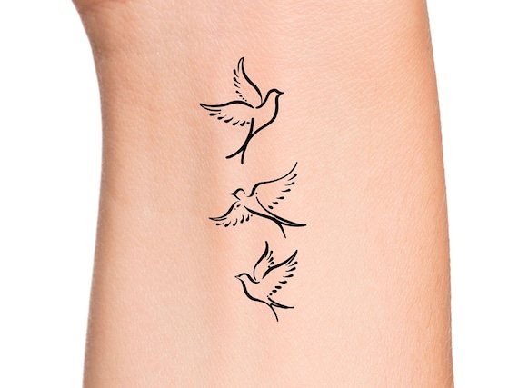 3 little birds tattoo inspired by the Bob Marley song | Little bird tattoos,  Birds tattoo, Bird tattoo meaning