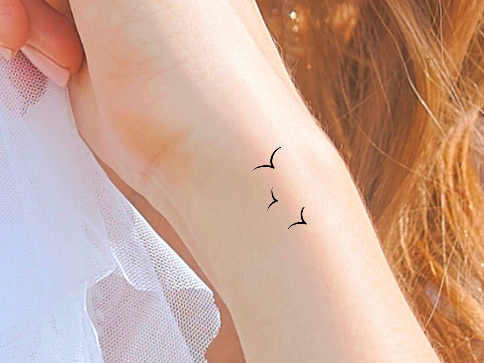 3 Minimalist Tiny Birds Temporary Tattoo - Etsy