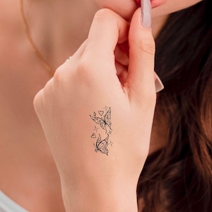Butterfly Stars Temporary Tattoo