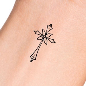 Little Cross Temporary Tattoo / religious tattoo