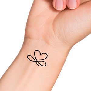 Infinity Heart Temporary Tattoo