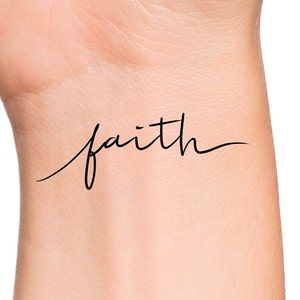 faith cursive tattoo font