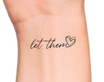 Tatuaje temporal "Déjalos corazón"