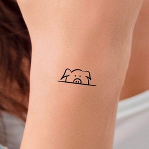 Pig Temporary Tattoo