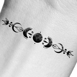 Moon Phases Temporary Tattoo