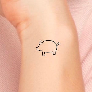 Pig Temporary Tattoo