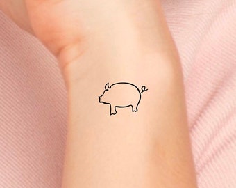 Pig Temporary Tattoo