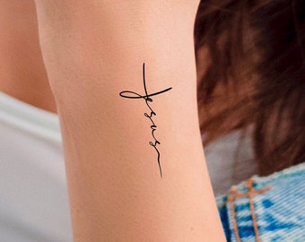 Jesus Cross Temporary Tattoo