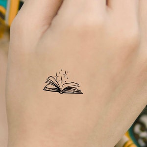 Book Stars Temporary Tattoo