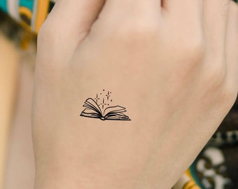 Book Stars Temporary Tattoo