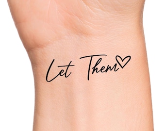 Tatuaje temporal "Déjalos corazón"