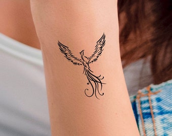 Phoenix Temporary Tattoo / fantasy fire bird tattoo