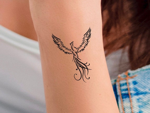 Phoenix Temporary Tattoo / fantasy fire bird tattoo - Etsy 日本
