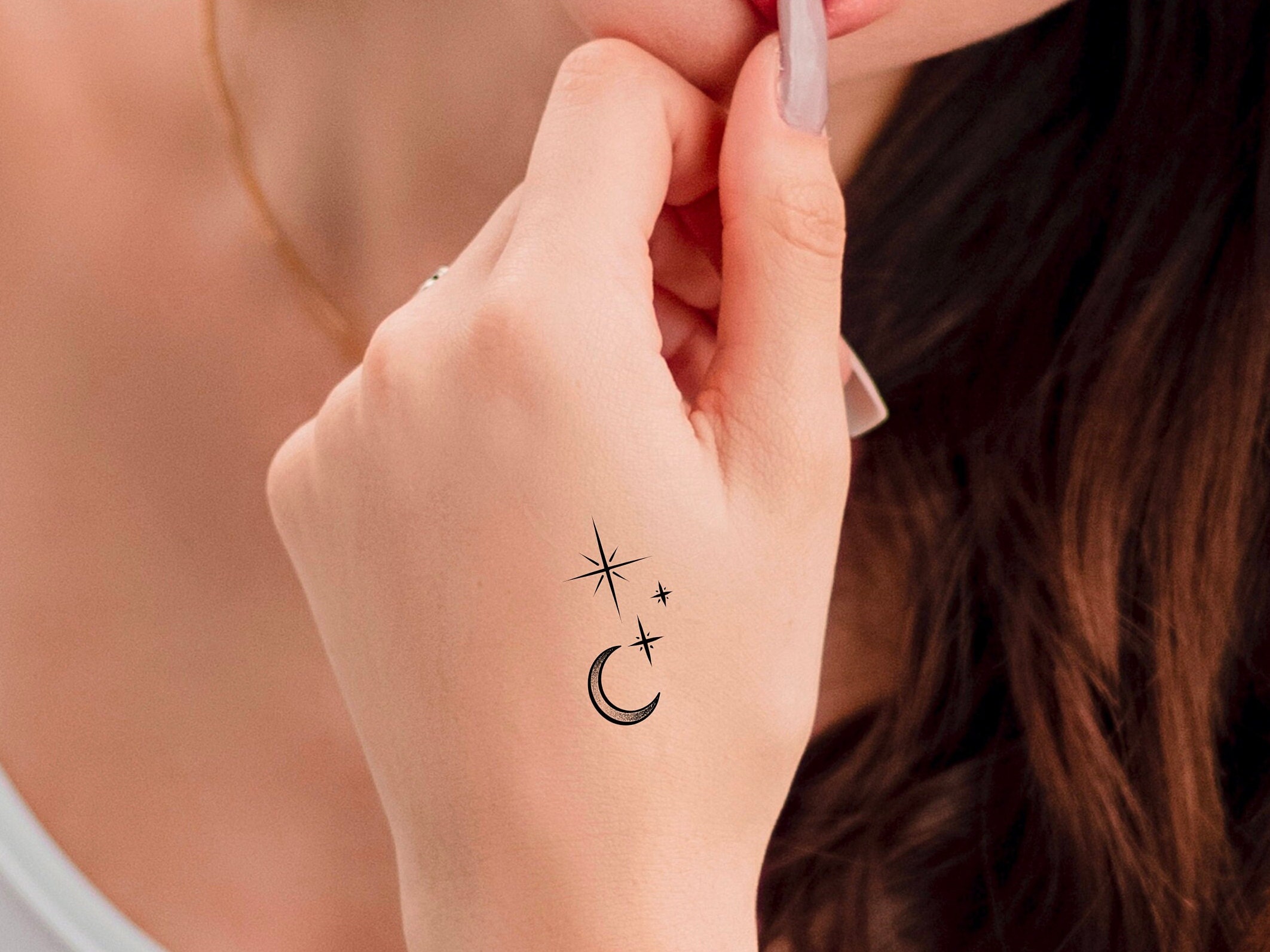 Moon And Stars Temporary Tattoo Etsy Canada moon-and-stars-temporary-tattoo-etsy-canada