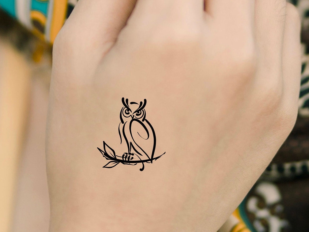Minimalist owl tattoo idea  Daniels Tattoo Parlor  Facebook