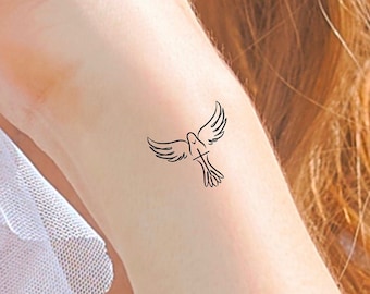 Dove Cross Temporary Tattoo / Religious Tattoo