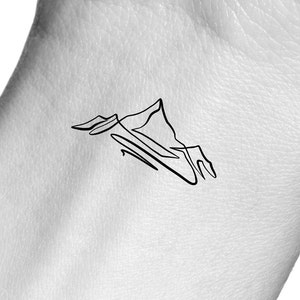Mountain Line Temporary Tattoo