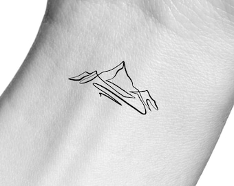 Mountain Line Temporary Tattoo