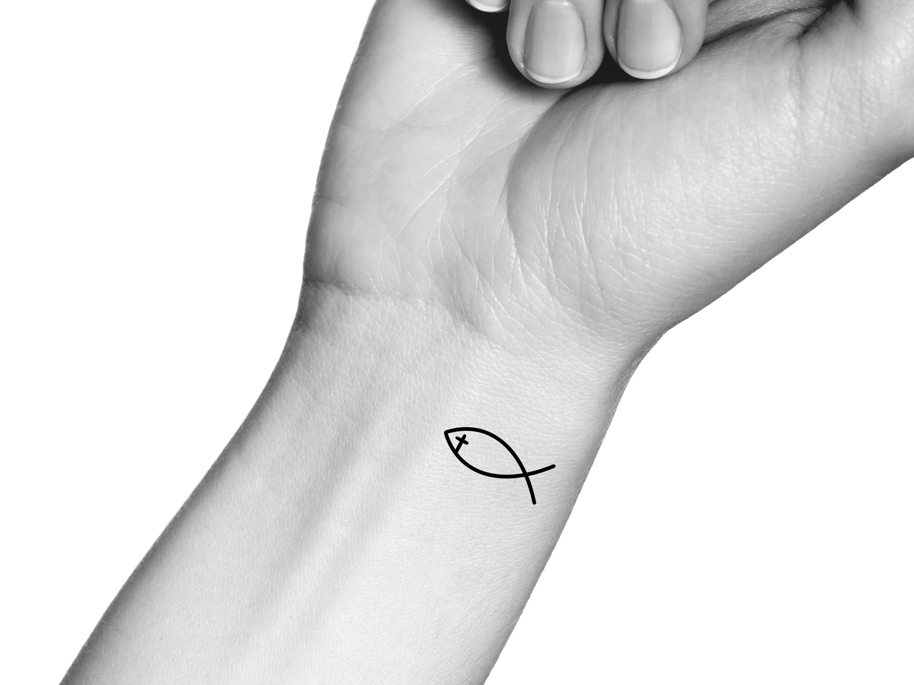 Jesus Fish Tattoo - Etsy Canada