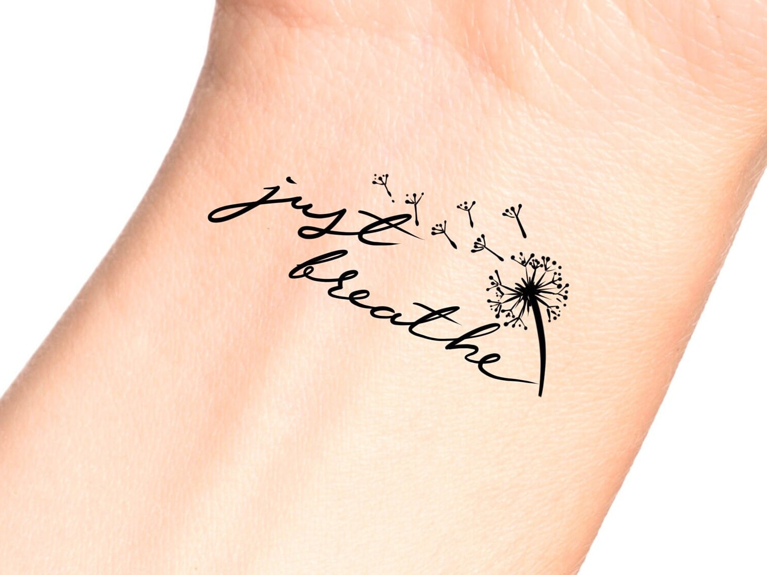 Just Breathe As Stem of Dandelion Rectangular Sticker  Zazzle  Just  breathe tattoo Believe tattoos Forearm tattoo women