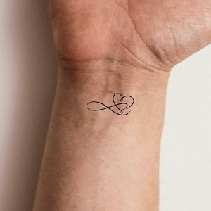 Heart Infinity Temporary Tattoo