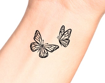 Butterfly Temporary Tattoo – Realistic Wing Design (1.5 Inch)
