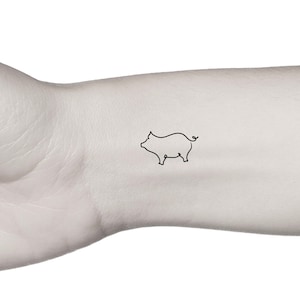 Pig Temporary Tattoo