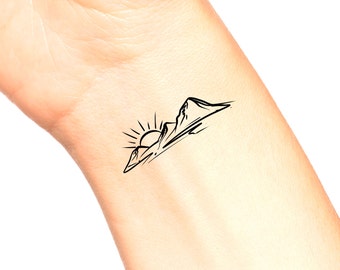 Mountain Sun Temporary Tattoo