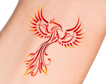 Phoenix Fire Temporary Tattoo