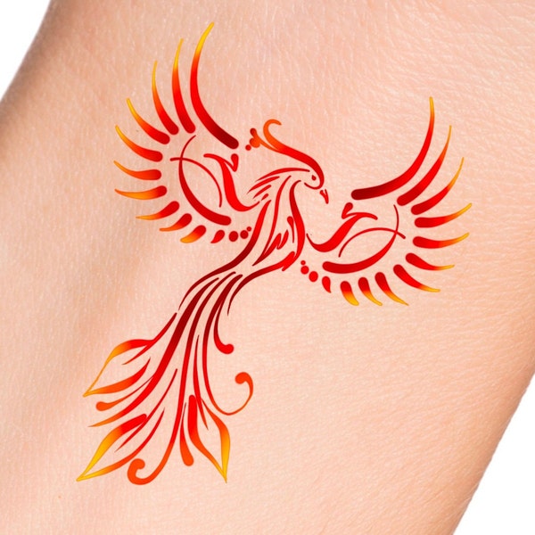 Phoenix Fire Temporary Tattoo