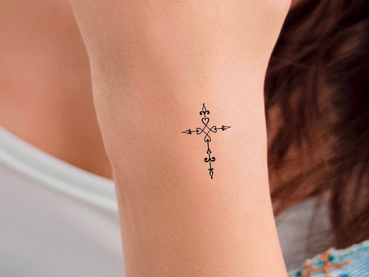 Little Cross Temporary Tattoo / Religious Tattoo - Etsy