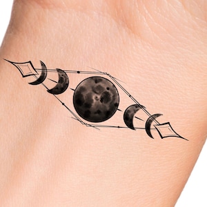 Moon Phases Temporary Tattoo
