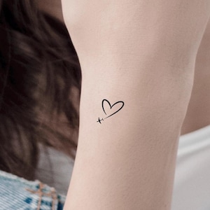 Airplane Heart Temporary Tattoo