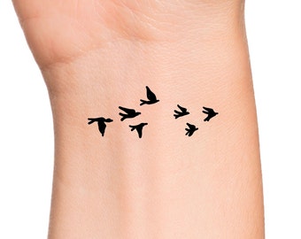 7 Little Birds Temporary Tattoo