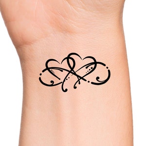 Infinity Hearts Temporary Tattoo